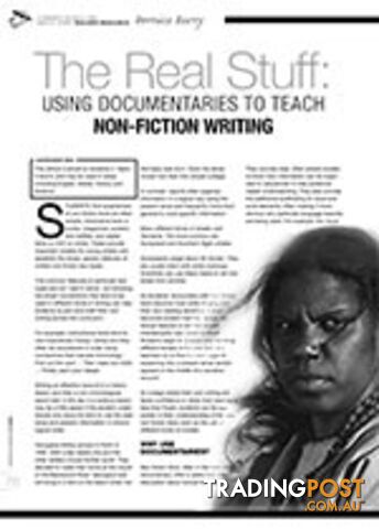 The Real Stuff: Using Documentaries to Teach Non-fiction Writing