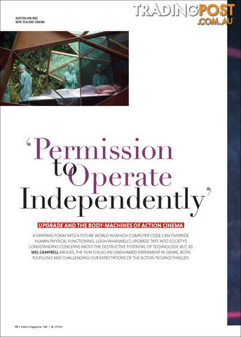 'Permission to Operate Independently': 'Upgrade' and the Body-machines of Action...