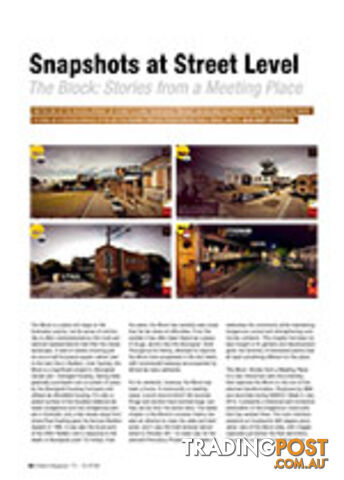 Snapshots at Street Level: The Block: Stories from a Meeting Place