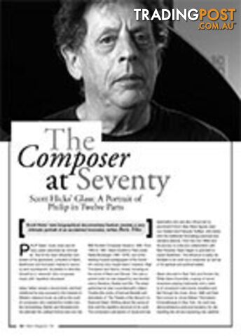 The Composer at Seventy: Scott Hicks' Glass: A Portrait of Philip in Twelve...