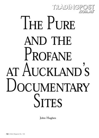 The Pure and the Profane at Auckland's Documentary Sites