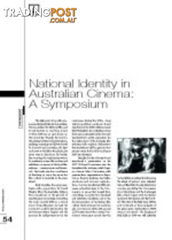 National Identity in Australian Cinema: A Symposium