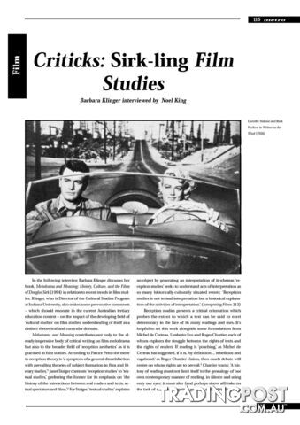 Criticks: Sirk-ling Film Studies