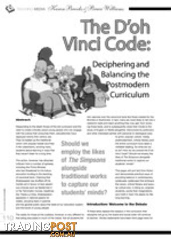 The D'oh Vinci Code: Deciphering and Balancing the Postmodern Curriculum