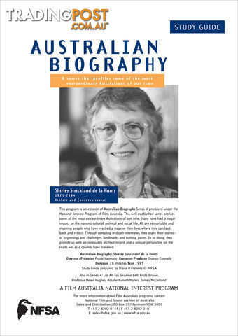 Australian Biography Series - Shirley Strickland de la Hunty (Study Guide)