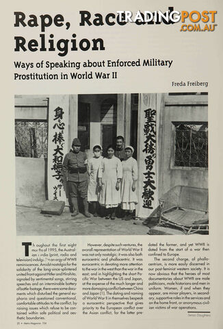 Rape, Race and Religion: Ways of Speaking about Enforced Military Prostitution in World War II