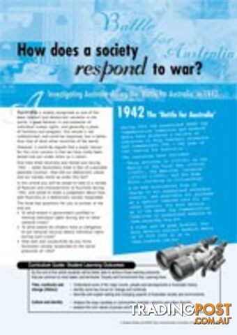 Society under pressure - 1942 and the Battle for Australia