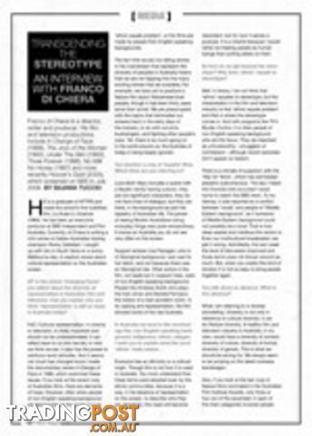 Transcending the Stereotype: An Interview with Franco di Chiera
