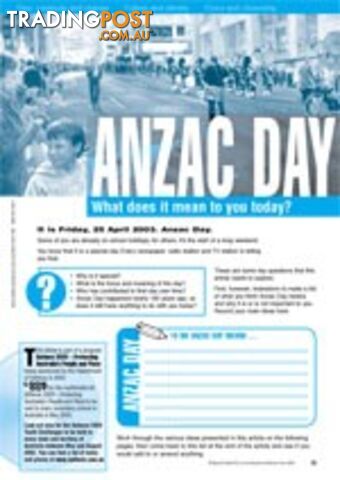 ANZAC Day - Does it have meaning for young people today?