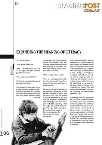 Expanding the Meaning of Literacy