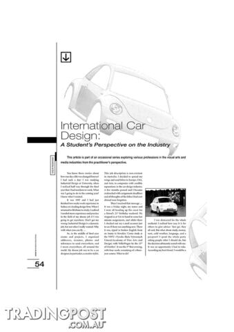 International Car Design: A Student's Perspective on the Industry