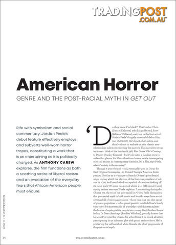 American Horror: Genre and the Post-racial Myth in 'Get Out'