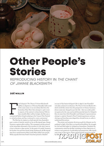 Other People's Stories: Reproducing History in 'The Chant of Jimmie Blacksmith'