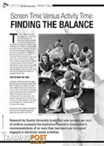 Screen Time Versus Activity Time: Finding the Balance