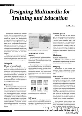 Designing Multimedia for Training and Education
