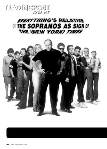 Everything's Relative, or 'The Sopranos' as Sign of the (New York) Times