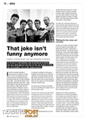 That Joke Isn't Funny Anymore: Comedy, Controversy and the Changing Audience