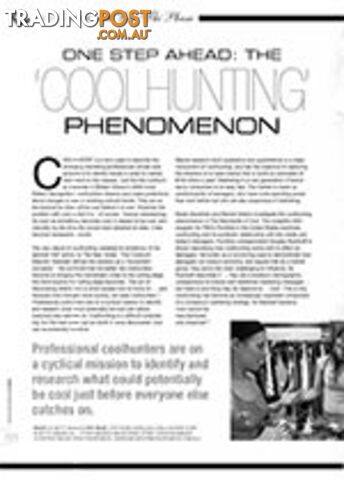 One Step Ahead: The 'Coolhunting' Phenomenon