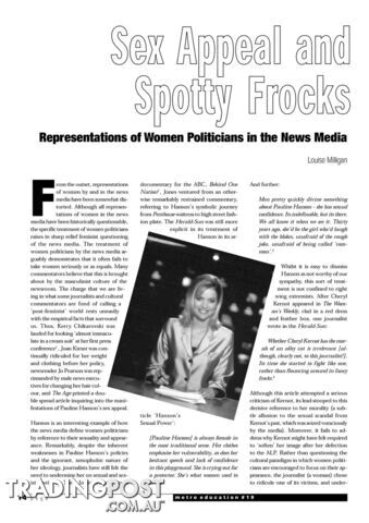 Sex Appeal and Spotty Frocks: Representations of Women Politicians in the News Media - photo 1 of 1