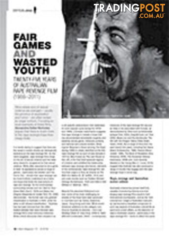 Fair Games and Wasted Youth: Twenty-five Years of Australian Rape-Revenge Film (1986-2011)