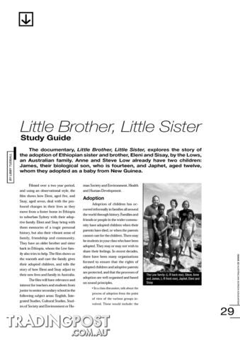Little Brother, Little Sister (A Study Guide)