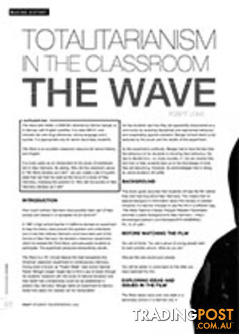 Totalitarianism in the Classroom: The Wave