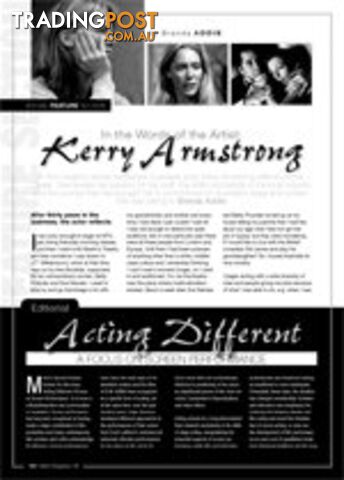 In the Words of the Artist: Kerry Armstrong