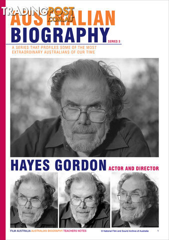 Australian Biography Series - Hayes Gordon (Study Guide)