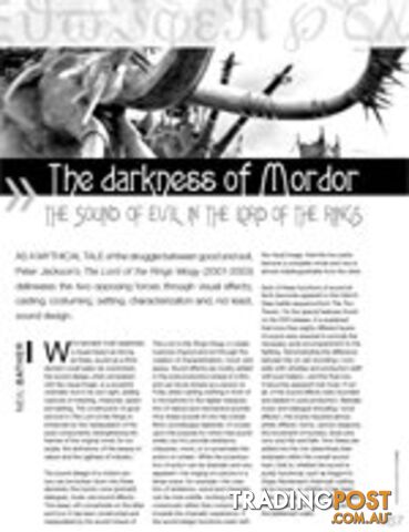 The Darkness of Mordor: The Sound of Evil in The Lord of the Rings