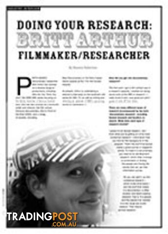 Doing Your Research: Britt Arthur, Filmmaker/Researcher