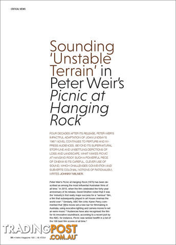 Sounding 'Unstable Terrain' in Peter Weir's 'Picnic at Hanging Rock'