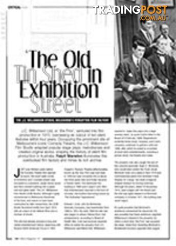 'The Old Tin Shed in Exhibition Street': The J.C. Williamson Studio, Melbourne's...