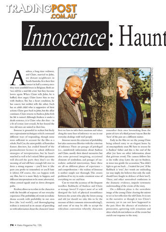Innocence': Haunted by the Future