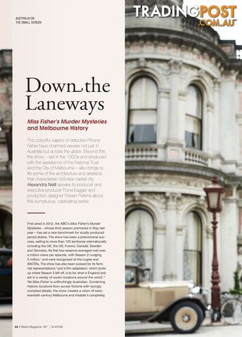 Down the Laneways: Miss Fisher's Murder Mysteries and Melbourne History