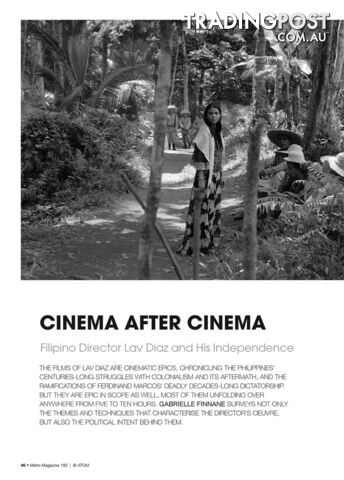 Cinema After Cinema: Filipino Director Lav Diaz and His Independence