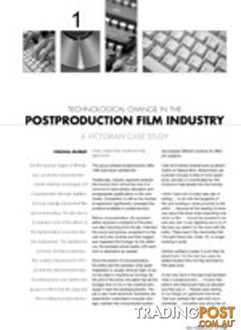 Technological Change in the Postproduction Film Industry: A Victorian Case Study