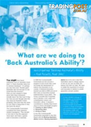 Exploring Innovation - What is the Commonwealth doing to back Australia's ability?