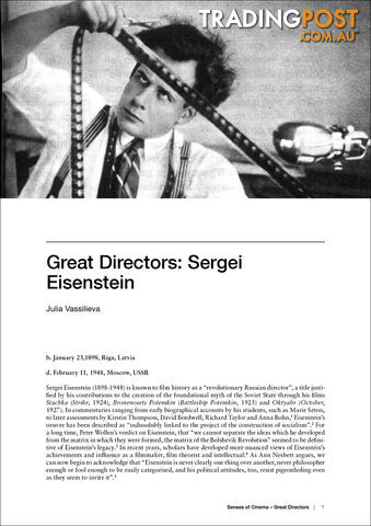 Great Directors: Sergei Eisenstein