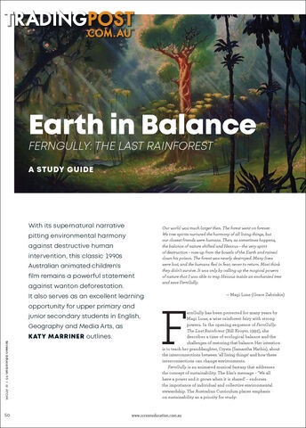 Earth in Balance: 'FernGully: The Last Rainforest' - A Study Guide