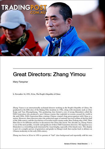 Great Directors: Zhang Yimou