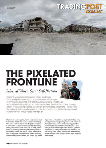 The Pixelated Frontline: Silvered Water, Syria Self-Portrait