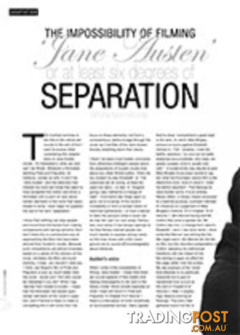 The Impossibility of Filming 'Jane Austen', or At Least Six Degrees of...