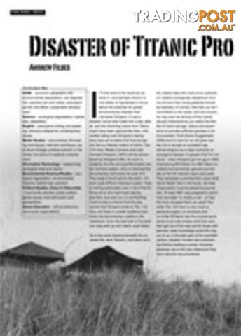 Disaster of Titanic Proportions: The 11th Hour