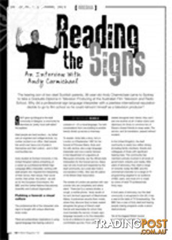 Reading the Signs: An Interview with Andy Carmichael
