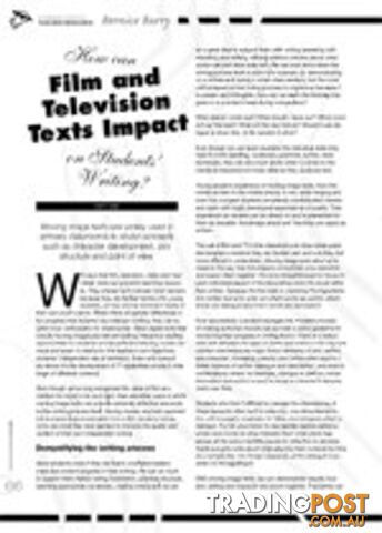 How Can Film and Television Texts Impact on Students' Writing?