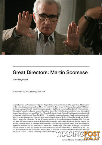 Great Directors: Martin Scorsese