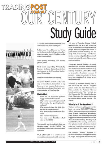 Our Century' (A Study Guide)