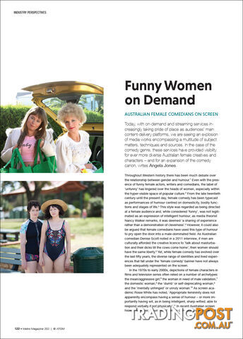 Funny Women on Demand: Australian Female Comedians on Screen