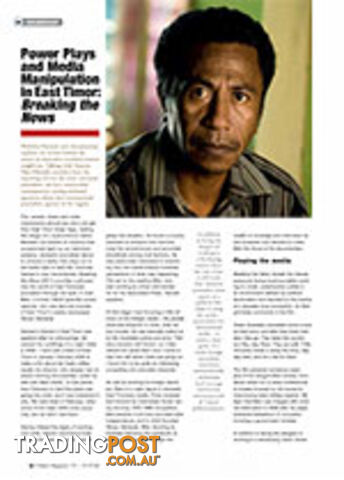 Power Plays and Media Manipulation in East Timor: 'Breaking the News'