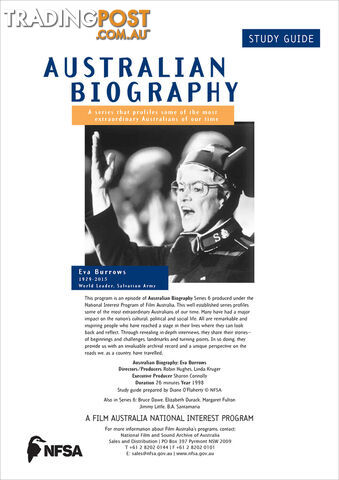 Australian Biography Series - Eva Burrows (Study Guide)